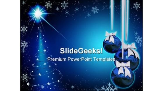 Abstract Christmas PowerPoint Template 0610