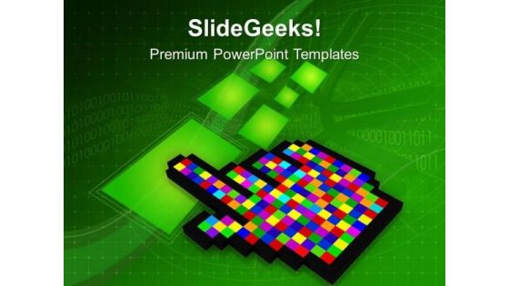 Abstract Colorful Computer Pointer PowerPoint Templates Ppt Backgrounds For Slides 0613