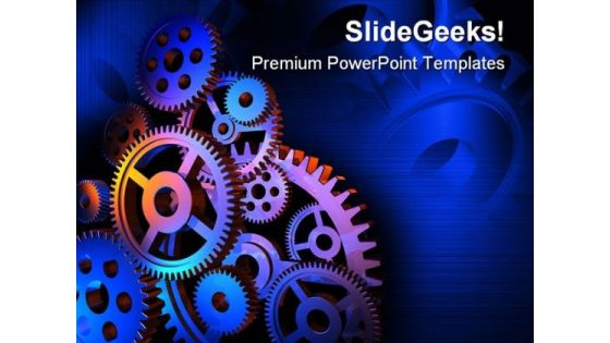Abstract Colorful Gears Background PowerPoint Themes And PowerPoint Slides 0411