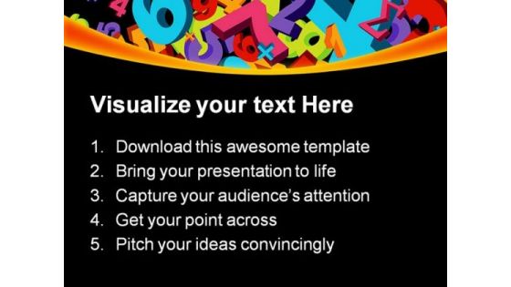 Abstract Numbers Education PowerPoint Themes And PowerPoint Slides 0411
