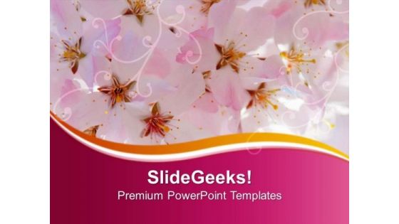 Abstract Pink Floral Background PowerPoint Templates Ppt Backgrounds For Slides 0413