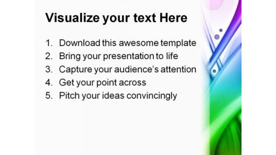 Abstract Rainbow Beauty PowerPoint Template 0910