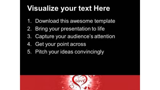 Abstract Red Heart Metaphor PowerPoint Templates And PowerPoint Themes 0412