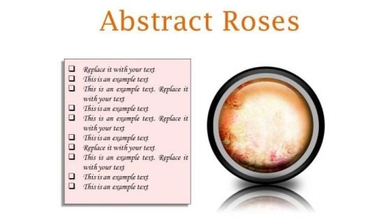 Abstract Roses Background PowerPoint Presentation Slides Cc