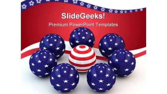 Abstract Spheres Americana PowerPoint Themes And PowerPoint Slides 0311