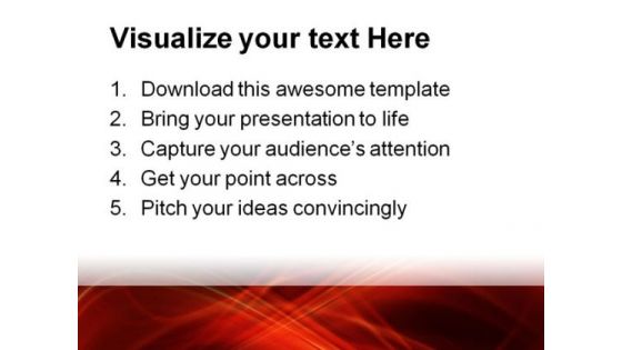 Abstract Waves Design PowerPoint Template 1010
