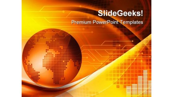 Abstract With Globe Earth PowerPoint Themes And PowerPoint Slides 0511