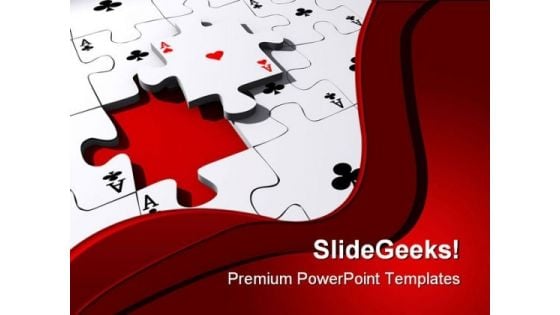 Aces Puzzle Shapes PowerPoint Templates And PowerPoint Backgrounds 0511