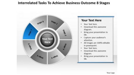 Achieve Business Outcome 8 Stages Real Estate Plan Sample PowerPoint Templates