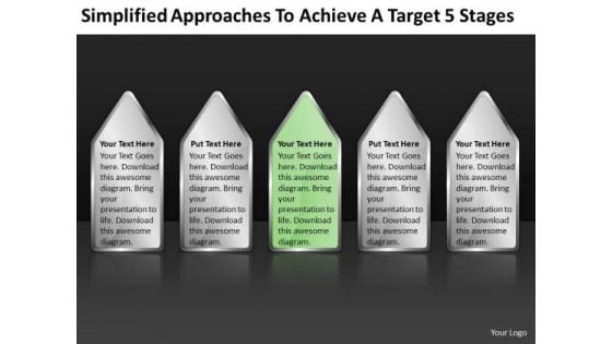 Achieve Target 5 Stages How Write Business Plan Template Free PowerPoint Templates