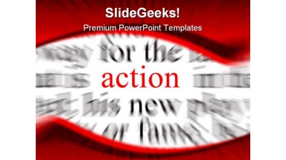 Action Business PowerPoint Background And Template 1210