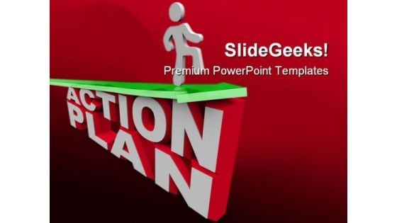 Action Plan People PowerPoint Template 1010