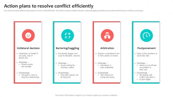 Action Plans To Resolve Conflict Efficiently Graphics Pdf