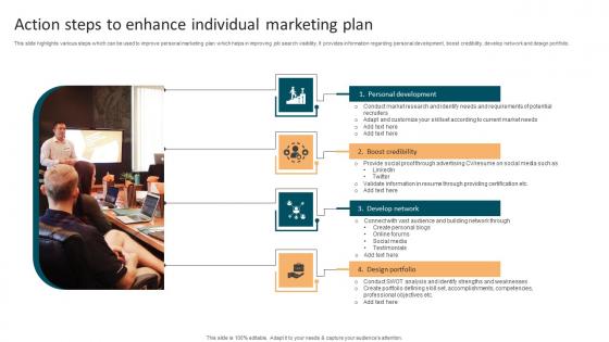 Action Steps To Enhance Individual Marketing Plan Graphics Pdf