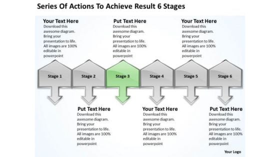 Actions To Achieve Result 6 Stages Personal Business Plan Template PowerPoint Templates