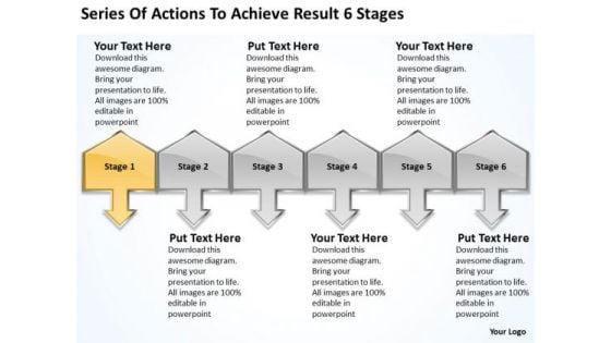 Actions To Achieve Result 6 Stages Transportation Business Plan PowerPoint Templates