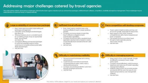 Addressing Major Challenges Group Tour Operator Business Plan Go To Market Strategy Slides Pdf