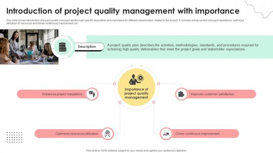 Administering Quality Assurance Introduction Of Project Quality Management With Importance PM SS V