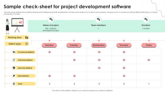 Administering Quality Assurance Sample Check Sheet For Project Development Software PM SS V Administering Quality Assurance Sample Check Sheet For Project Development Software PM SS V