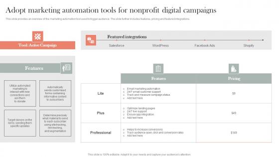 Adopt Marketing Automation Tools For Efficient Nonprofit Marketing Rules Pdf