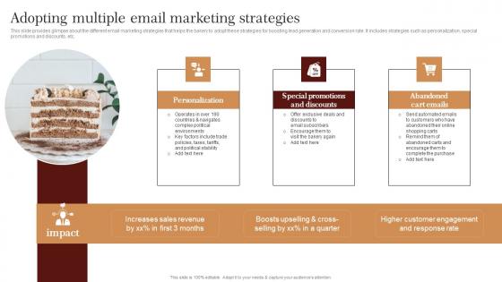 Adopting Multiple Email Marketing Strategies Strategic Advertising Plan For Bakehouse Sample Pdf