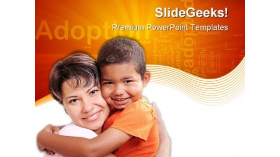 Adoptive Child Family PowerPoint Templates And PowerPoint Backgrounds 0511