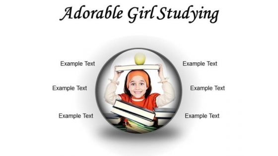 Adorable Girl Studying Education PowerPoint Presentation Slides C