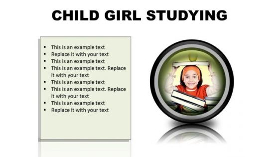Adorable Girl Studying Education PowerPoint Presentation Slides Cc