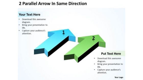 Advantage Of Parallel Processing 2 Arrow Same Direction PowerPoint Slides