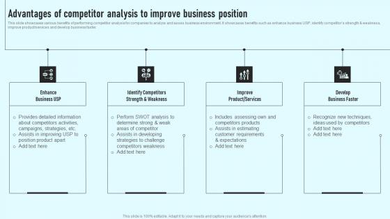 Advantages Of Competitor Analysis To Improve Business Position Comprehensive Guide Summary Pdf