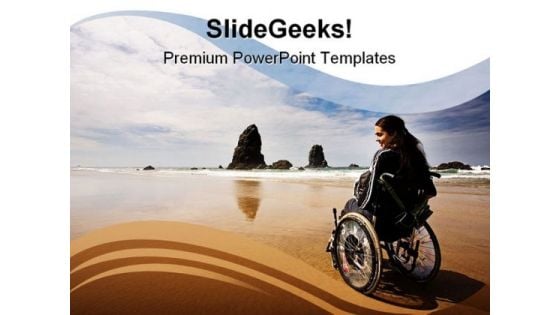 Adventure People Beach PowerPoint Background And Template 1210