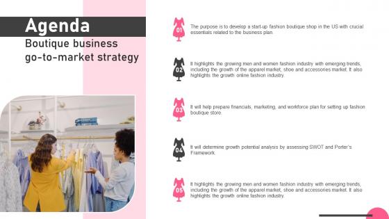 Agenda Boutique Business Go To Market Strategy Themes Pdf Agenda Boutique Business Go To Market Strategy Themes Pdf
