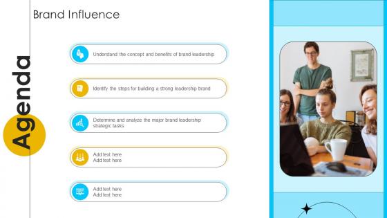 Agenda Brand Influence Ppt Slides Visuals Strategy SS V Agenda Brand Influence Ppt Slides Visuals Strategy SS V