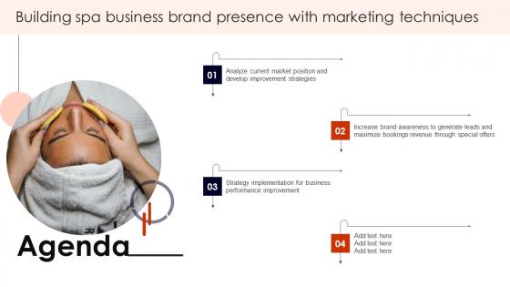 Agenda Building Spa Business Brand Presence With Marketing Techniques Brochure Pdf