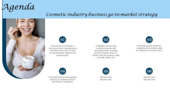 Agenda Cosmetic Industry Business Go To Market Strategy Diagrams Pdf Agenda Cosmetic Industry Business Go To Market Strategy Diagrams Pdf