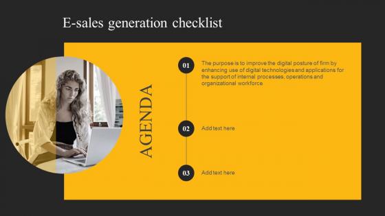 Agenda E Sales Generation Checklist Information PDF Agenda E Sales Generation Checklist Information PDF