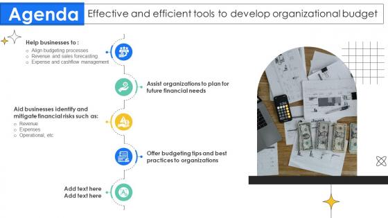 Agenda Effective And Efficient Tools To Develop Organizational Budget Fin SS V