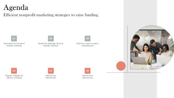 Agenda Efficient Nonprofit Marketing Strategies To Raise Funding Infographics Pdf Agenda Efficient Nonprofit Marketing Strategies To Raise Funding Infographics Pdf