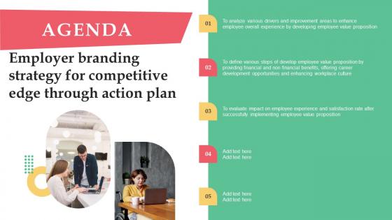 Agenda Employer Branding Strategy For Competitive Edge Through Action Plan Demonstration Pdf