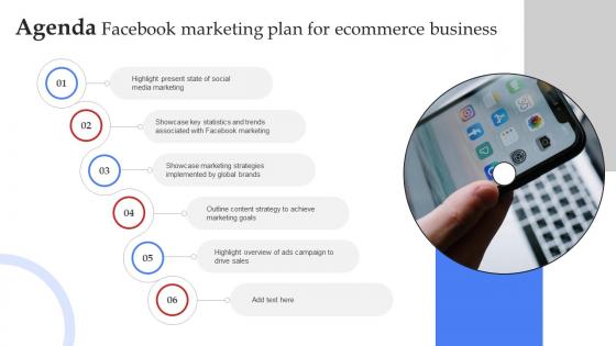 Agenda Facebook Marketing Plan For Ecommerce Business Strategy SS V