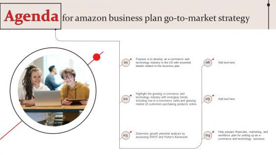 Agenda For Amazon Business Plan Go To Market Strategy Background Pdf