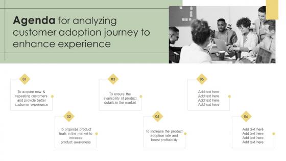 Agenda For Analyzing Customer Adoption Journey To Enhance Experience Diagrams Pdf