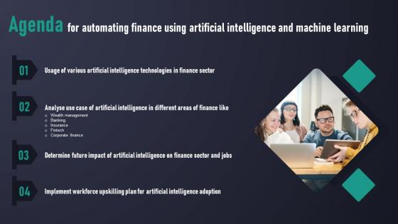 Agenda For Automating Finance Using Artificial Intelligence And Machine Learning Diagrams Pdf