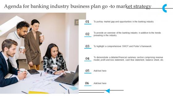 Agenda For Banking Industry Business Plan Go To Market Strategy Introduction Pdf