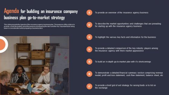 Agenda For Building An Insurance Company Business Plan Go To Market Strategy Rules Pdf