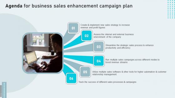 Agenda For Business Sales Enhancement Campaign Plan Inspiration Pdf