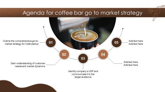 Agenda For Coffee Bar Go To Market Strategy GTM SS V Agenda For Coffee Bar Go To Market Strategy GTM SS V