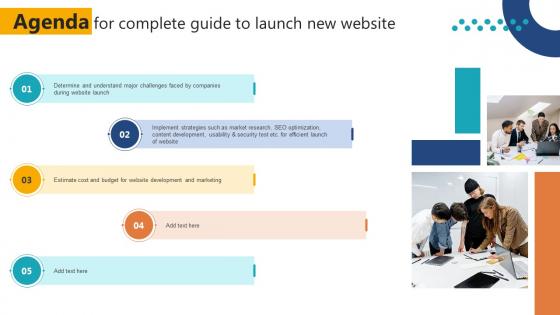 Agenda For Complete Guide To Launch New Website Agenda For Complete Guide To Launch New Website