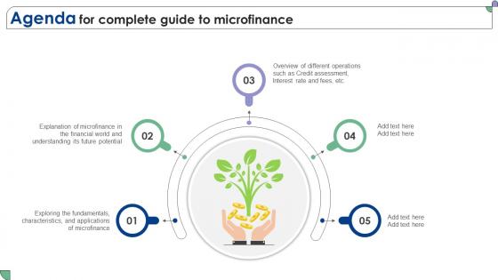 Agenda For Complete Guide To Microfinance Fin SS V