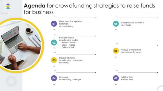 Agenda For Crowdfunding Strategies To Raise Funds For Business Fin SS V